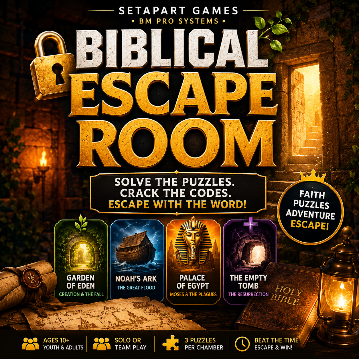 SetApart Biblical Escape Room | Christian Digital Bible Puzzle Game