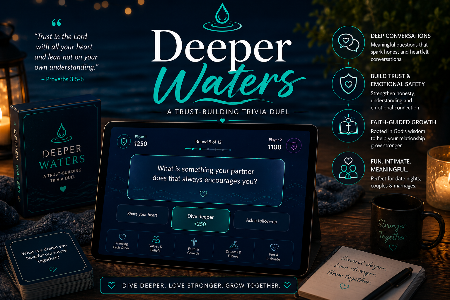 Deeper Waters – Couples Relationship Game | Trust & Connection Challenge