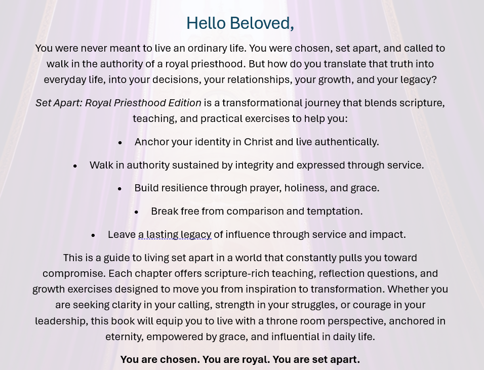 SetApart eBook: Royal Priesthood edition
